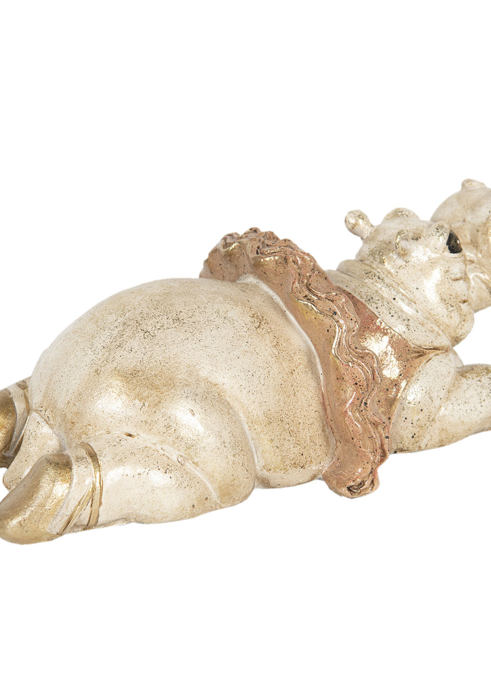 Clayre & Eef Decoratie ballerina nijlpaard 18*12*35 cm 6PR3224