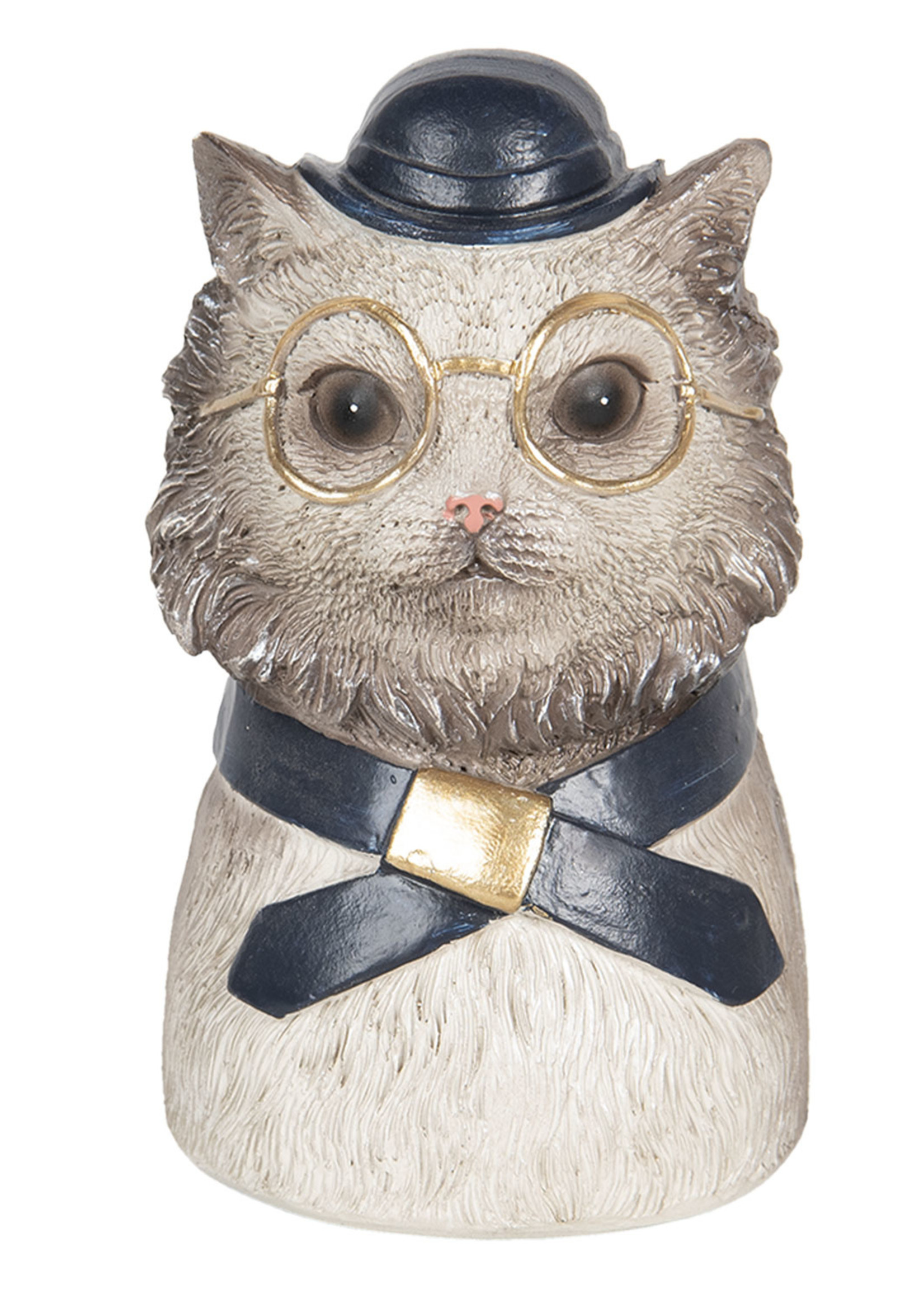 Clayre & Eef Décoration buste chat 8*7*13 cm 6PR3226