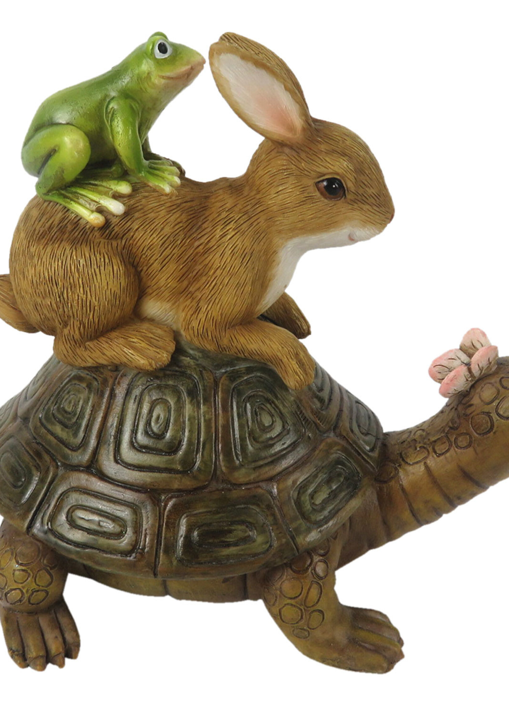 Clayre & Eef Decoratie schildpad 14*9*11 cm 6PR3249