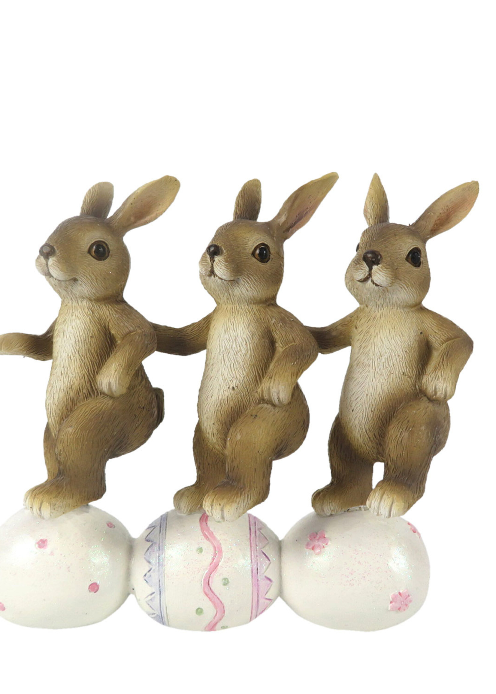 Clayre & Eef Décoration lapins 14*5*13 cm 6PR3250