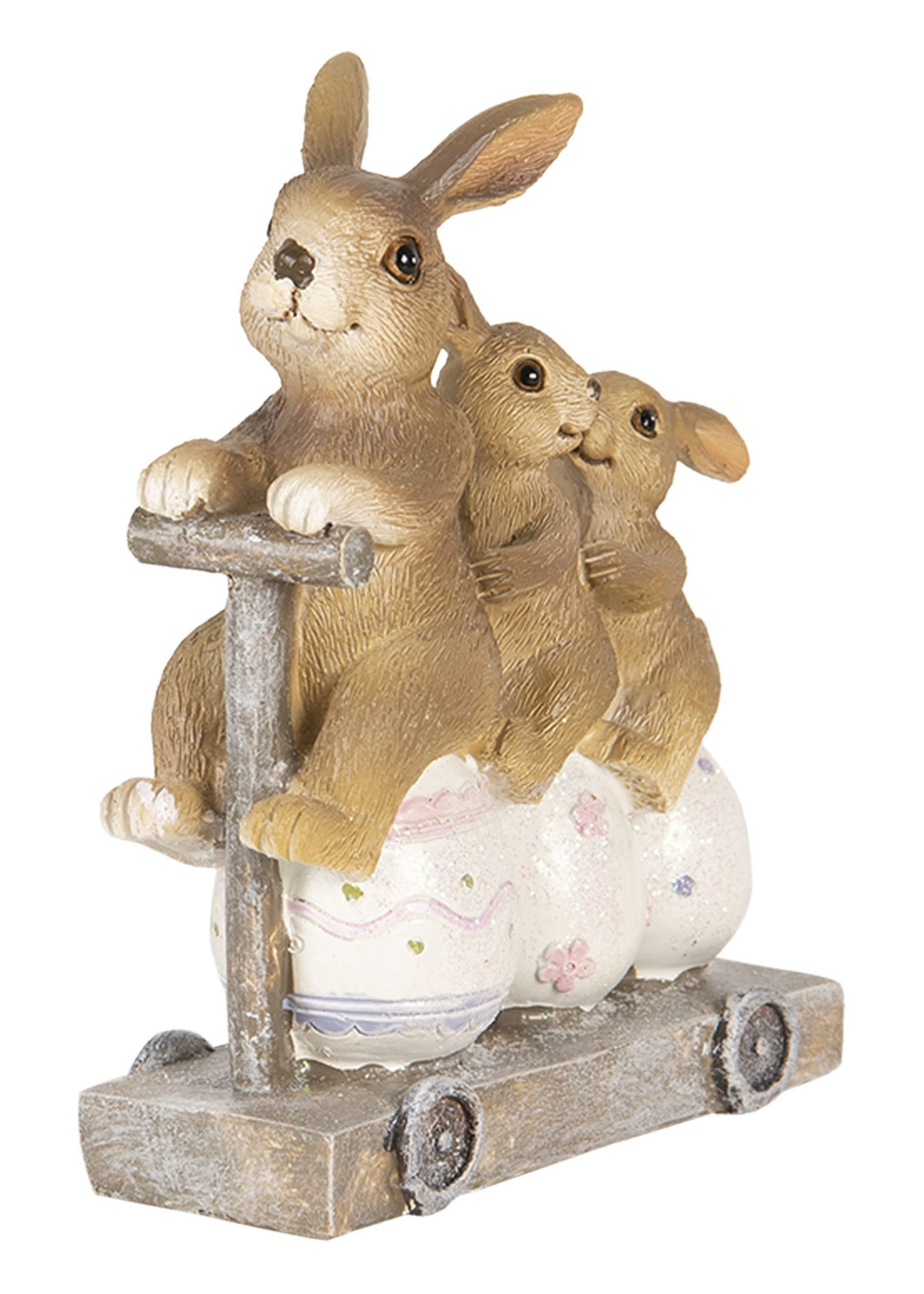 Clayre & Eef Decoratie konijnen 11*4*12 cm 6PR3251