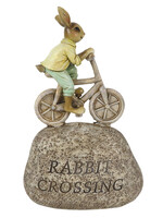 Clayre & Eef Décoration lapin à vélo 13*6*20 cm 6PR3253