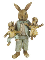 Clayre & Eef Decoratie konijnen 11*7*19 cm 6PR3273