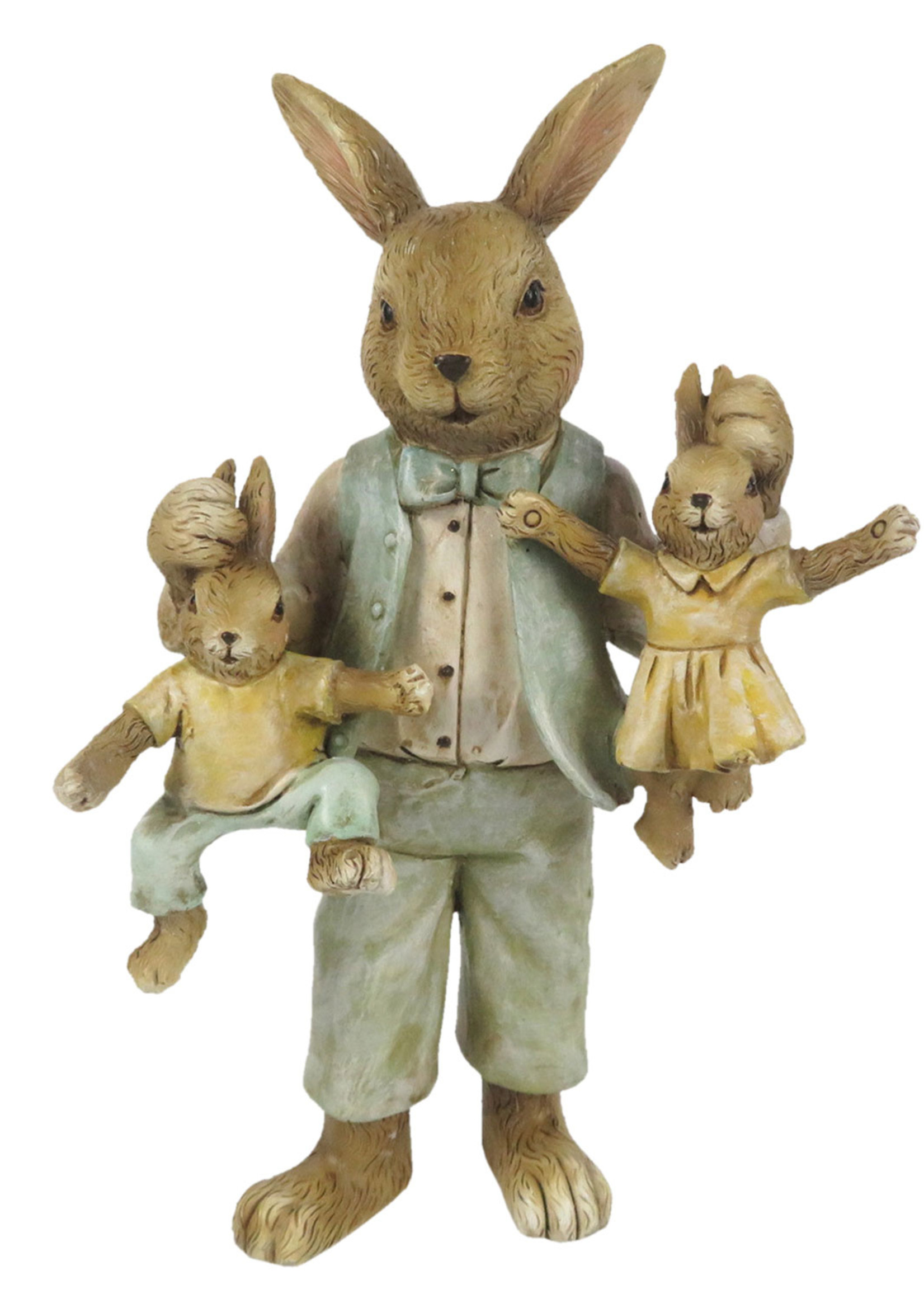 Clayre & Eef Decoratie konijnen 11*7*19 cm 6PR3273