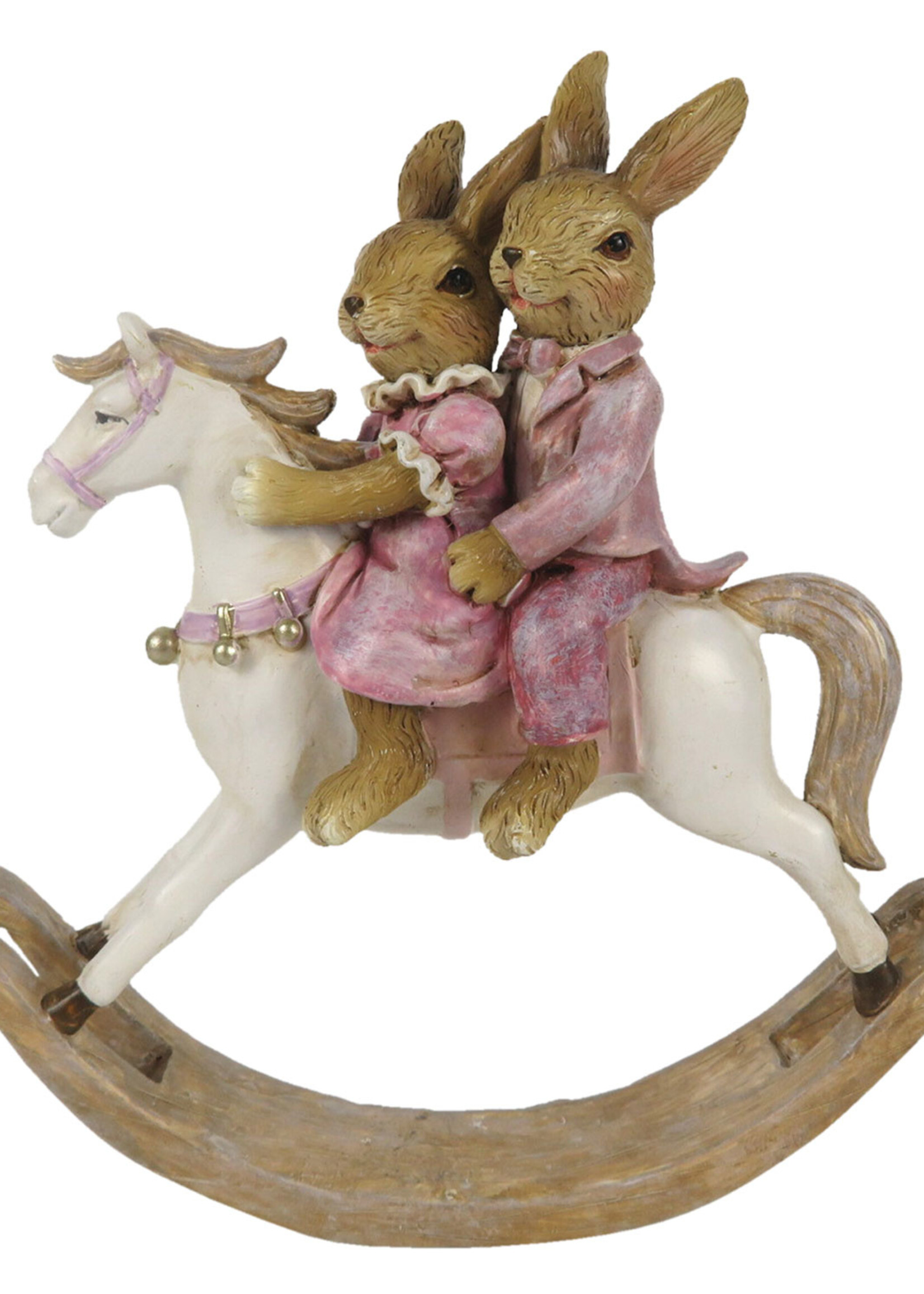 Clayre & Eef Decoratie konijnen 13*4*14 cm 6PR3277