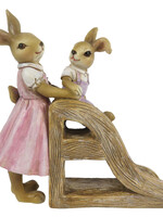 Clayre & Eef Decoratie konijnen 14*6*15 cm 6PR3280