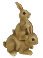 Clayre & Eef Décoration lapins 10*6*12 cm 6PR3282