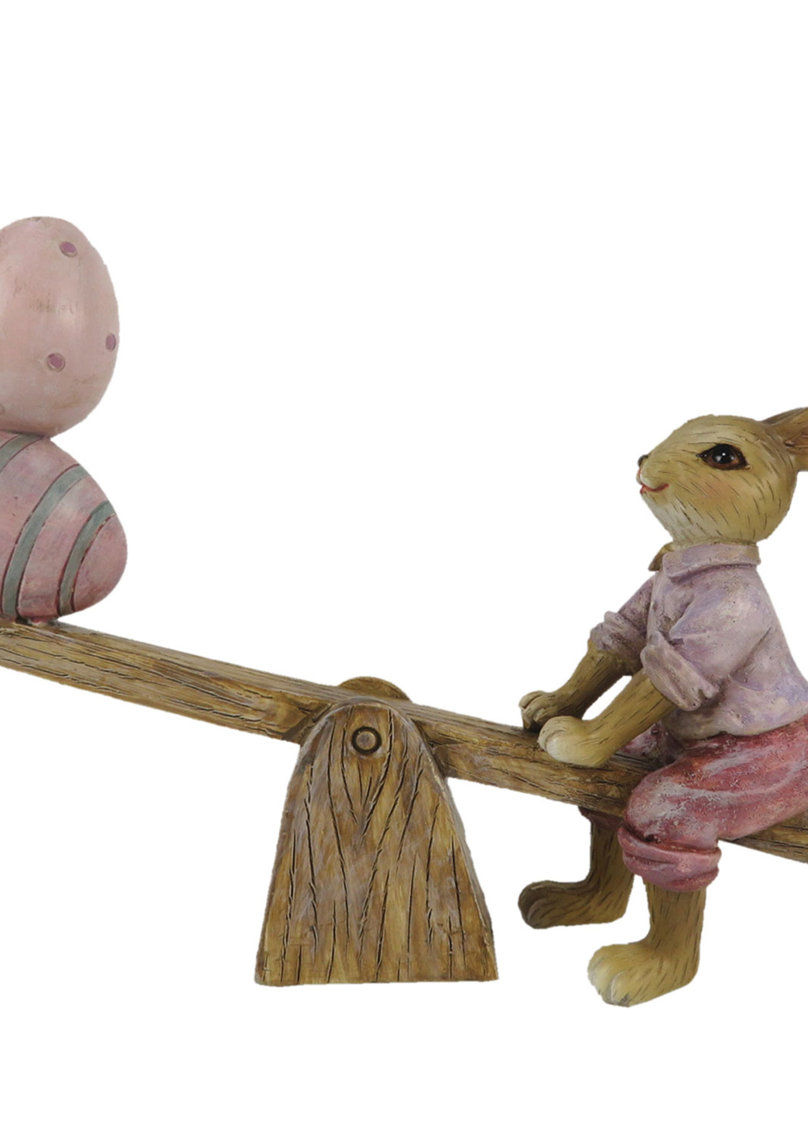 Clayre & Eef Decoratie konijn 16*3*12 cm 6PR3283