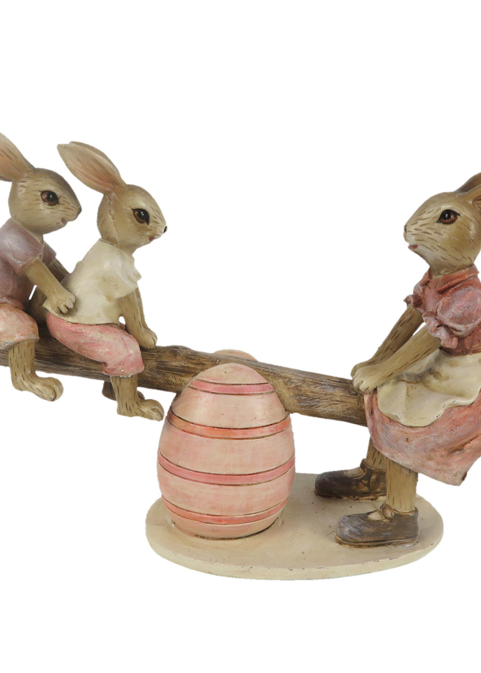 Clayre & Eef Decoratie konijnen 20*7*13 cm 6PR3284