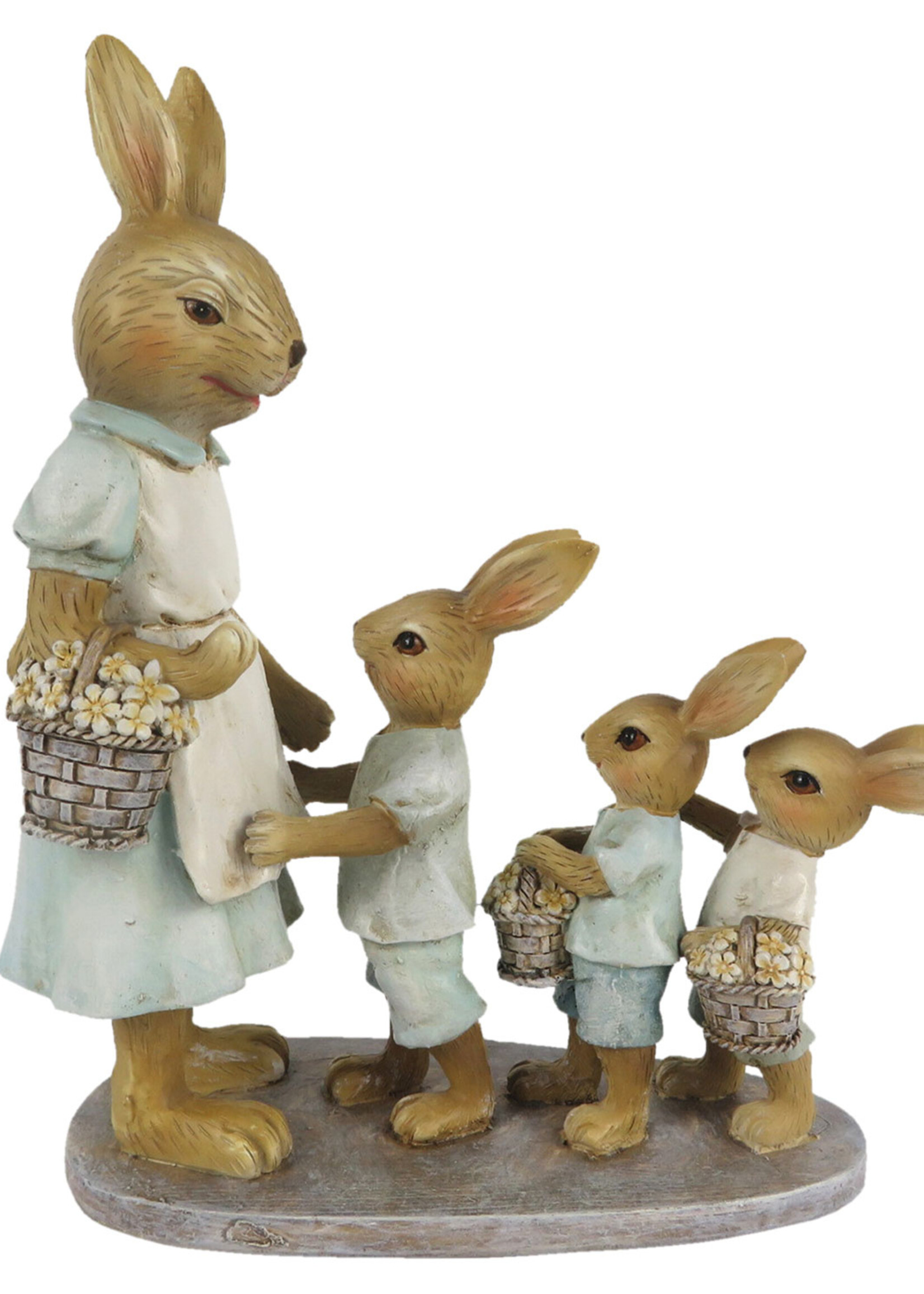 Clayre & Eef Décoration lapins 17*7*19 cm 6PR3285