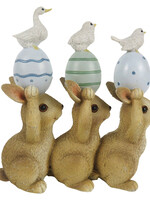 Clayre & Eef Décoration lapins 12*4*12 cm 6PR3286