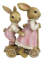 Clayre & Eef Décoration lapins 8*4*11 cm 6PR3296