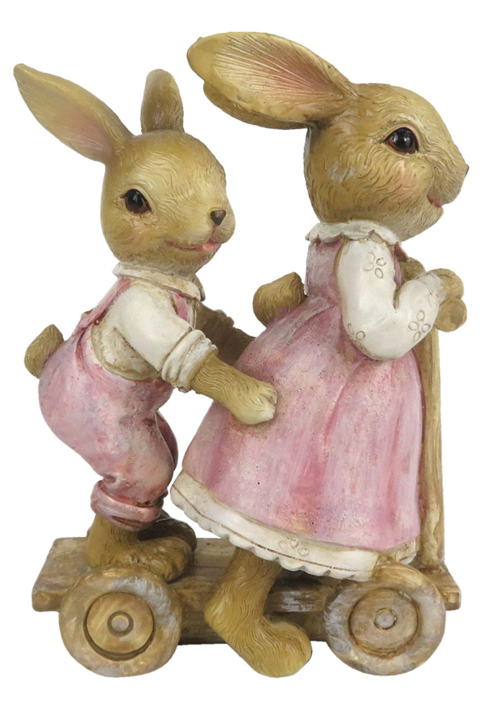 Clayre & Eef Décoration lapins 8*4*11 cm 6PR3296