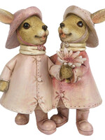 Clayre & Eef Decoratie konijnen 13*8*13 cm 6PR3297