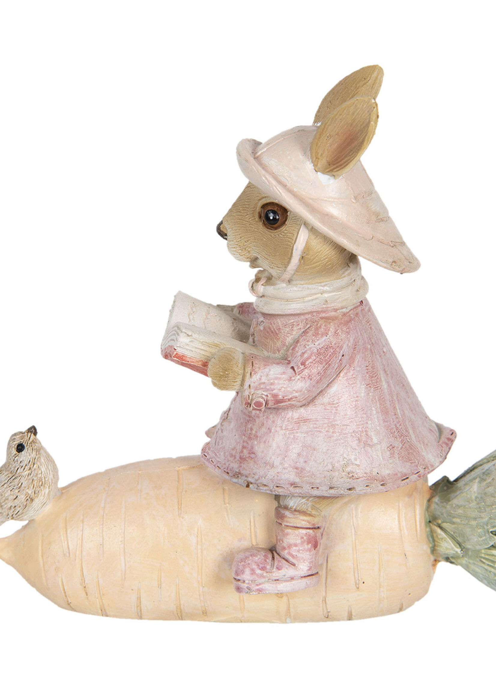 Clayre & Eef Décoration lapin 13*5*11 cm 6PR3300