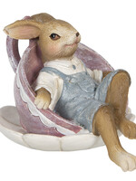 Clayre & Eef Décoration lapin 11*8*7 cm 6PR3306