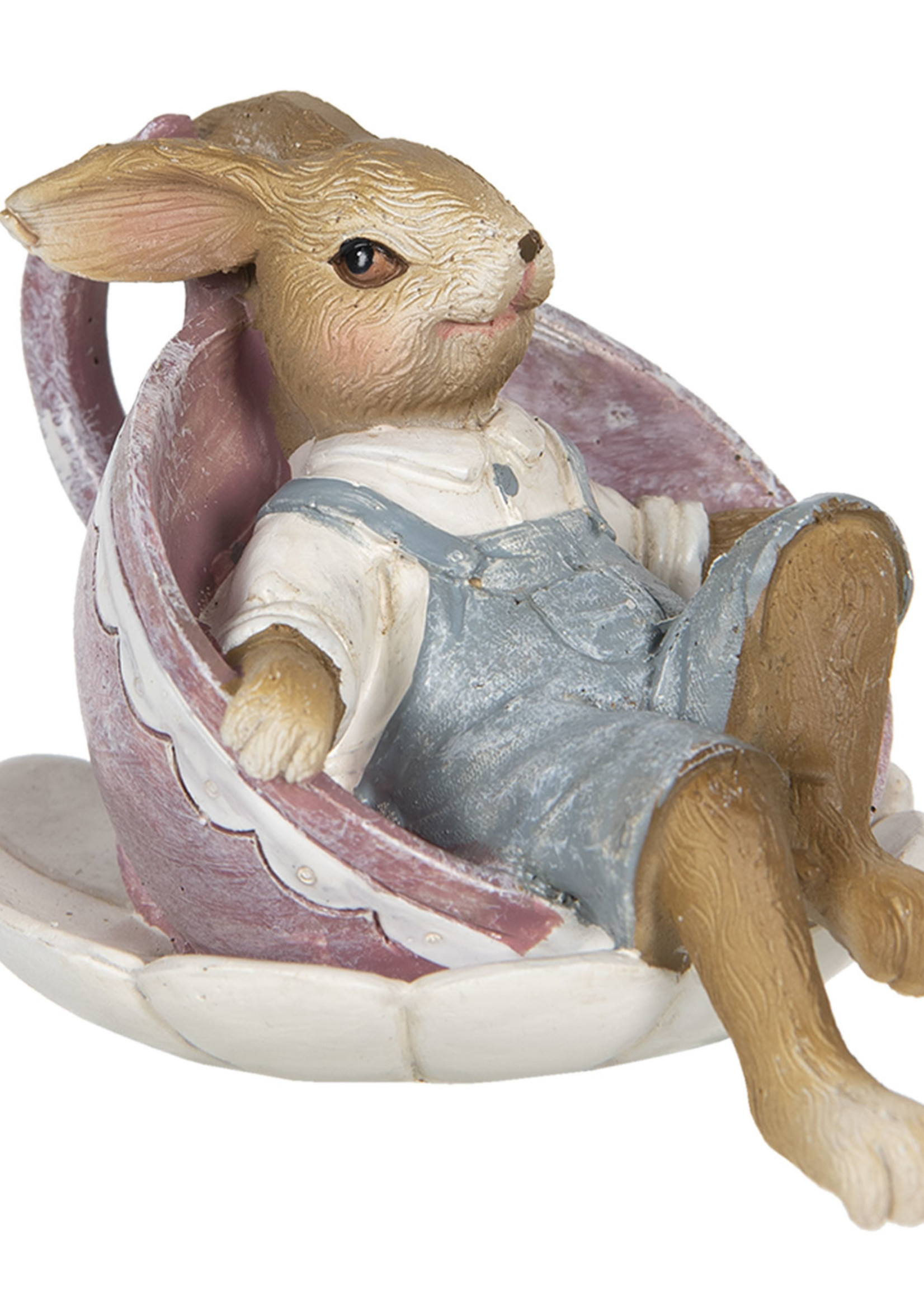 Clayre & Eef Decoratie konijn 11*8*7 cm 6PR3306