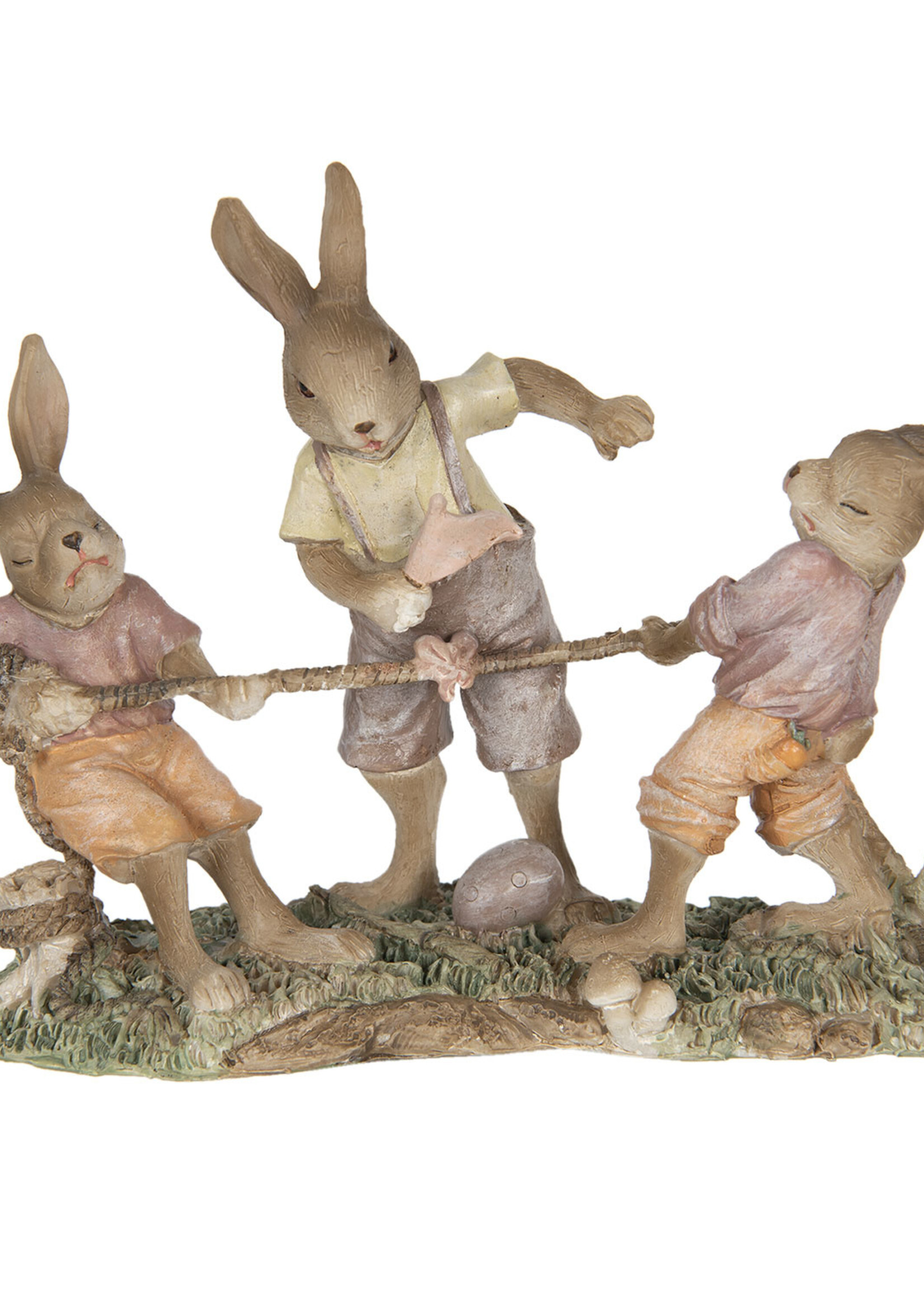 Clayre & Eef Decoratie konijnen 20*7*15 cm 6PR3307