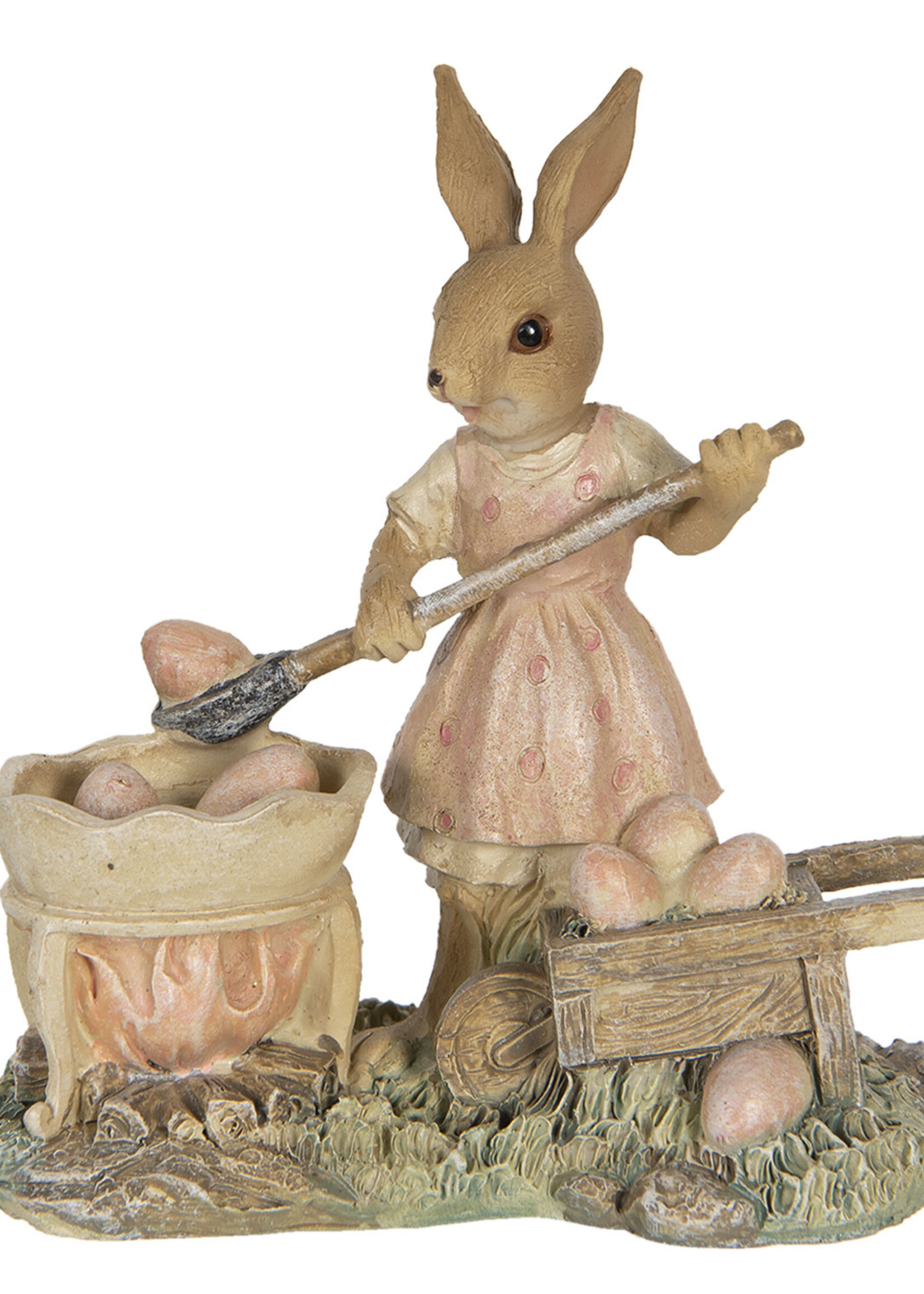 Clayre & Eef Decoratie konijn 12*6*12 cm 6PR3312