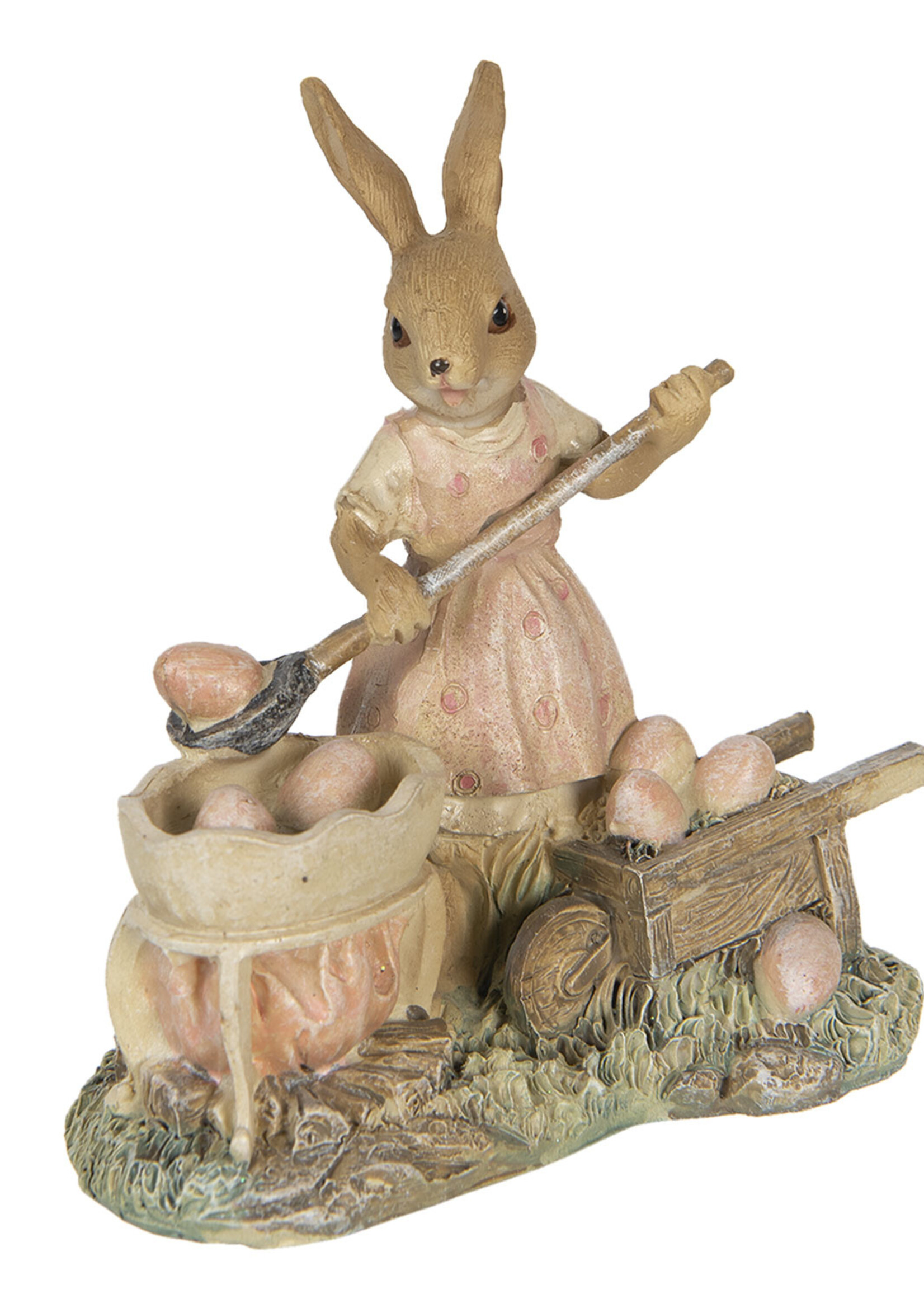 Clayre & Eef Decoratie konijn 12*6*12 cm 6PR3312