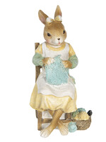 Clayre & Eef Décoration lapin 9*8*18 cm 6PR3313