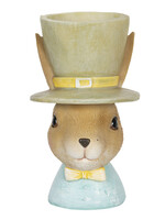Clayre & Eef Coquetier lapin 7*7*12 cm 6PR3318