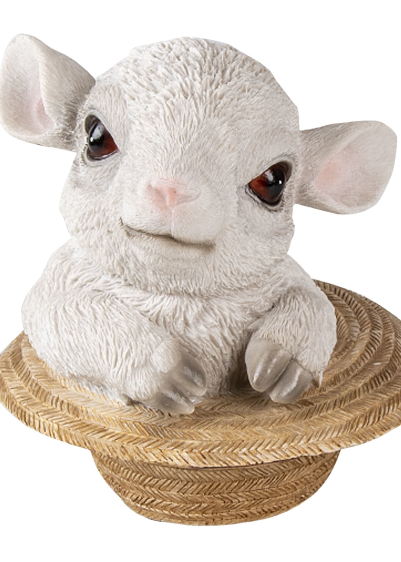 Clayre & Eef Décoration mouton 12*12*12 cm 6PR3348