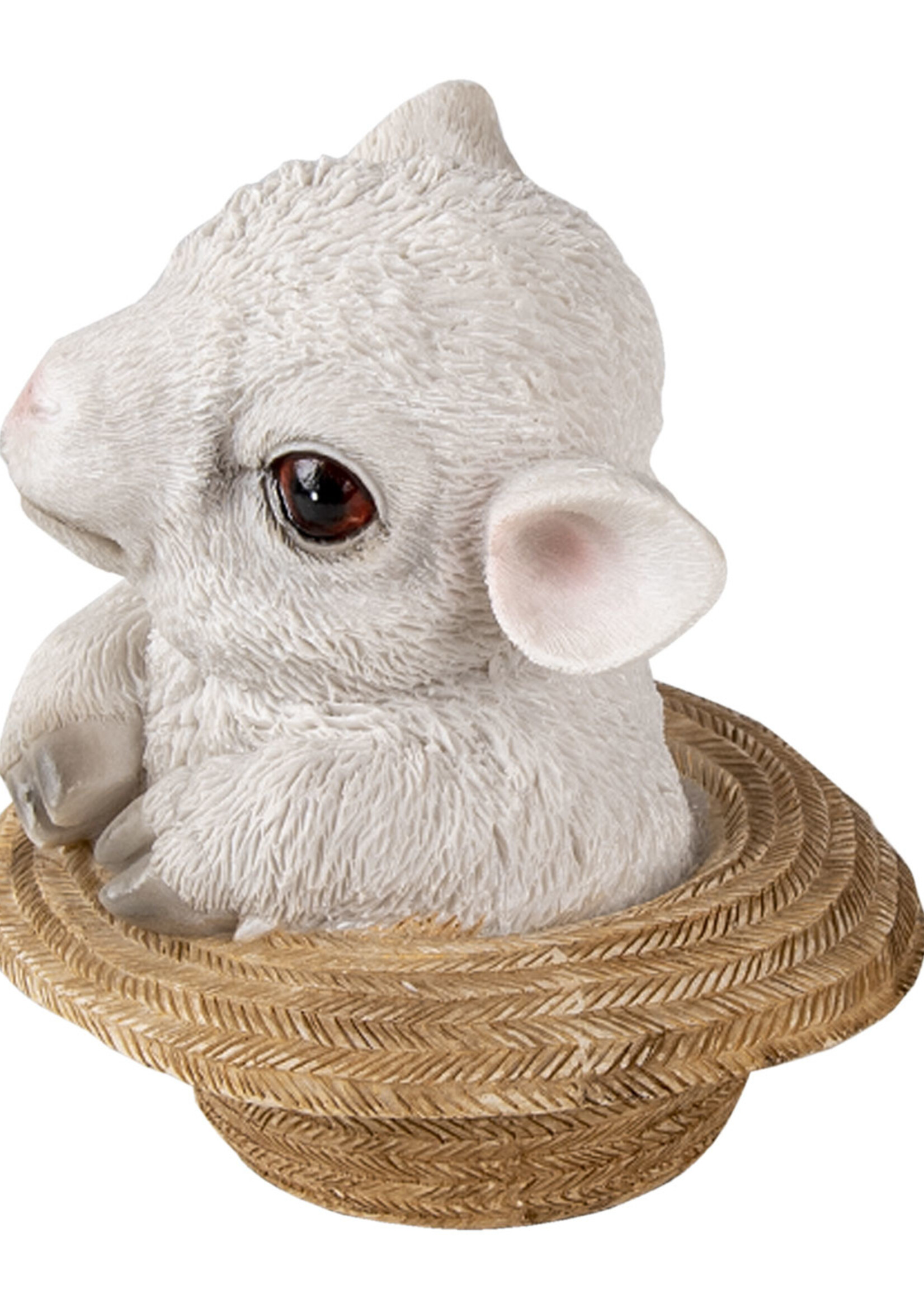 Clayre & Eef Décoration mouton 12*12*12 cm 6PR3348