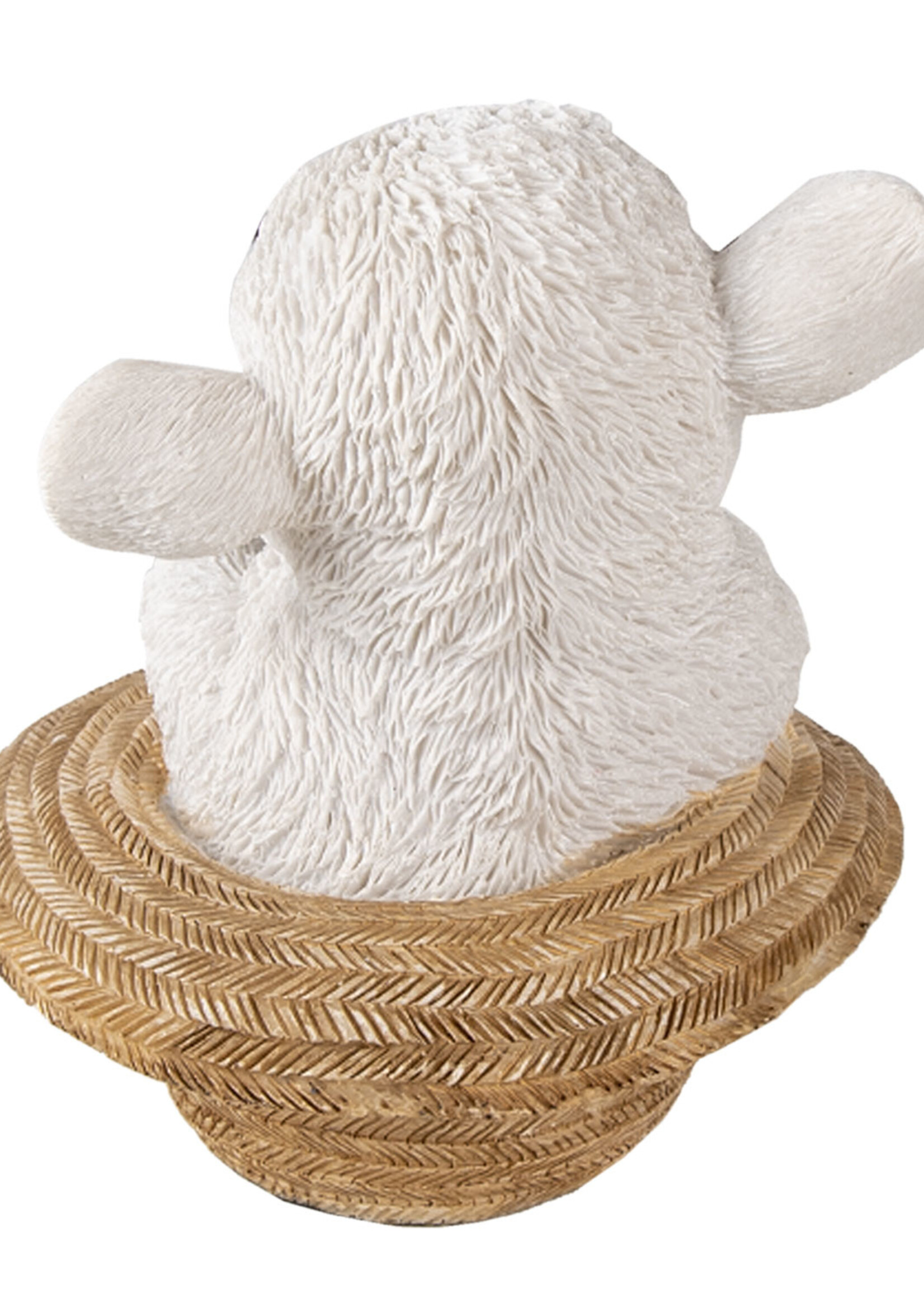 Clayre & Eef Decoratie schaap 12*12*12 cm 6PR3348