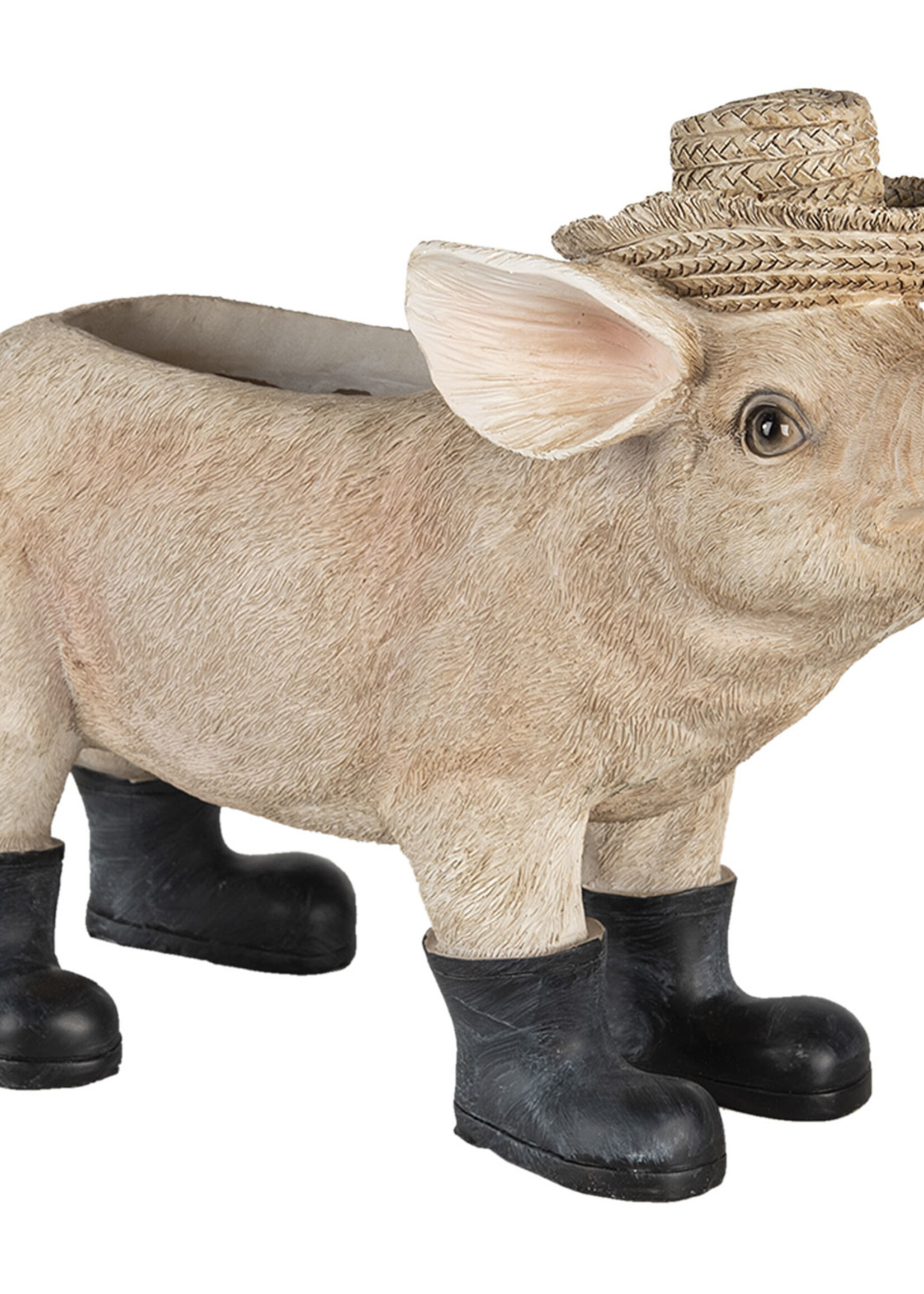 Clayre & Eef Bloempot varken 33*15*24 cm 6PR3372