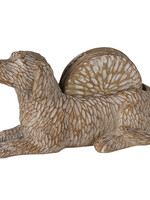 Clayre & Eef Decoratie hond met onderzetters (4) 12*9*21 cm 6PR3396