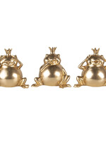 Clayre & Eef Decoration grenouilles entendre, voir rester sile 14*8*12 cm 6PR3436