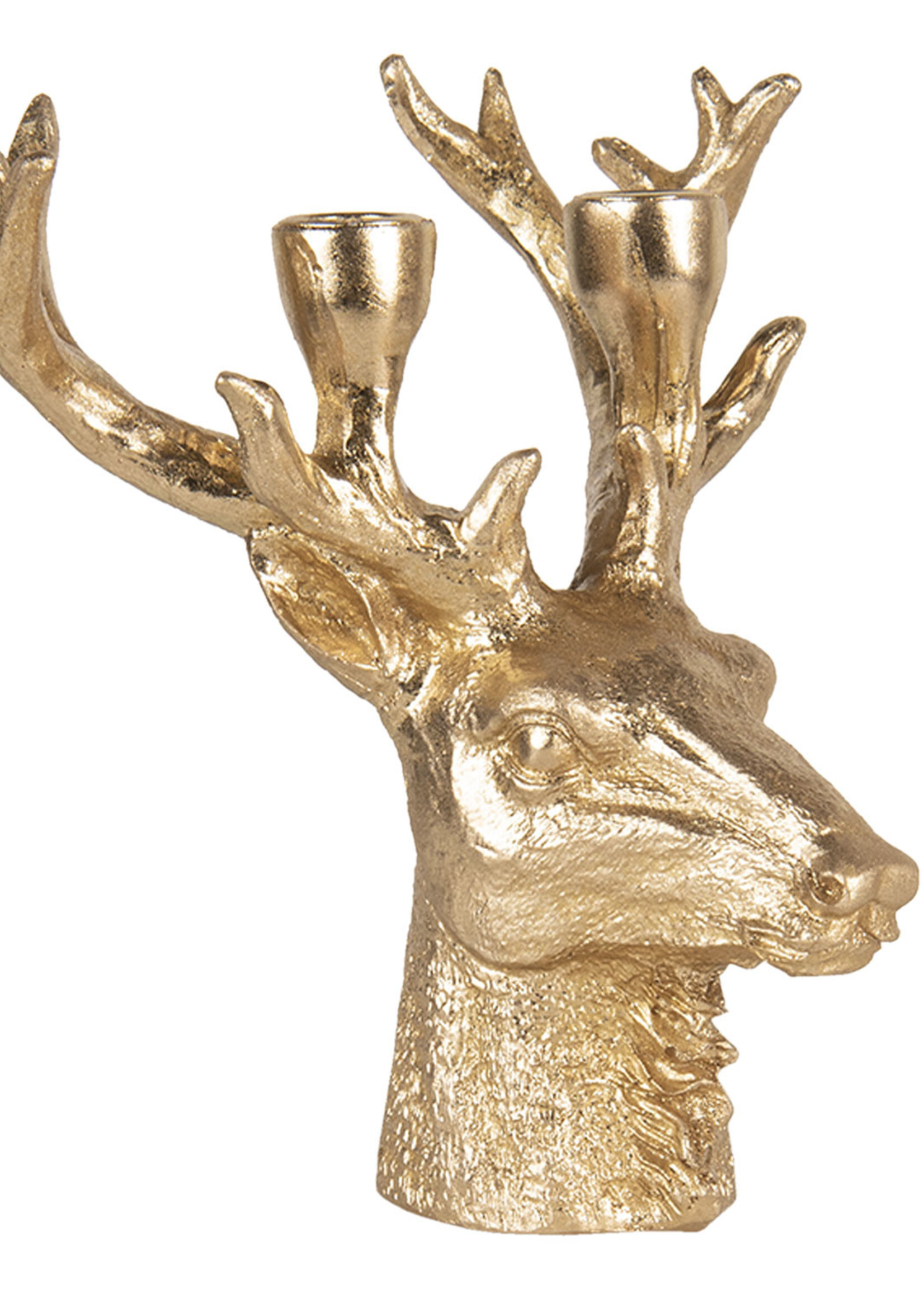 Clayre & Eef Kandelaar rendier 22*21*24 cm 6PR3441GO