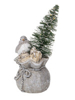 Clayre & Eef Decoratie vogel LED 9*9*15 cm 6PR3467