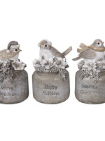 Clayre & Eef Décoration oiseau (3) 7*6*10 cm 6PR3468