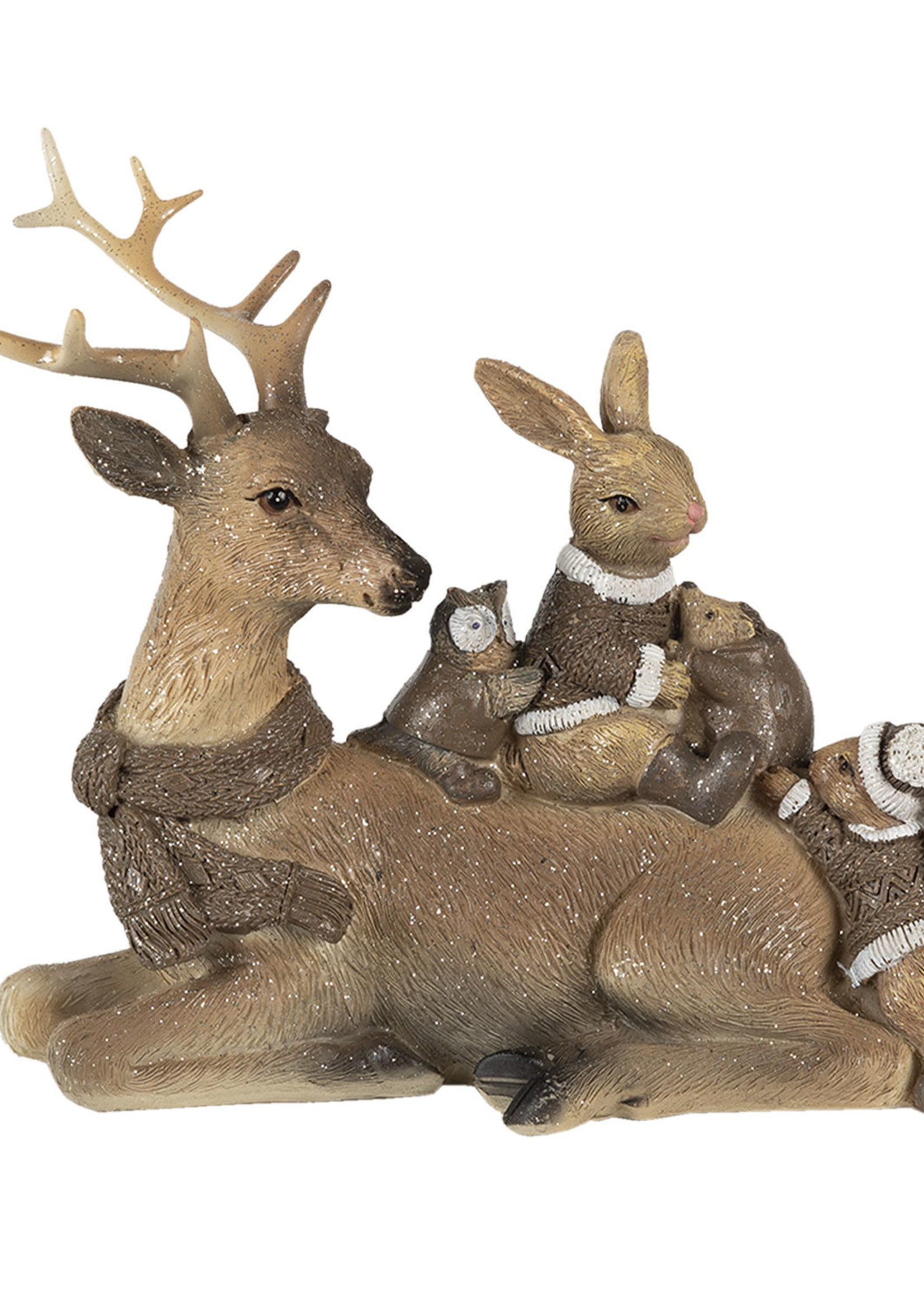 Clayre & Eef Décoration animaux 20*11*16 cm 6PR3478