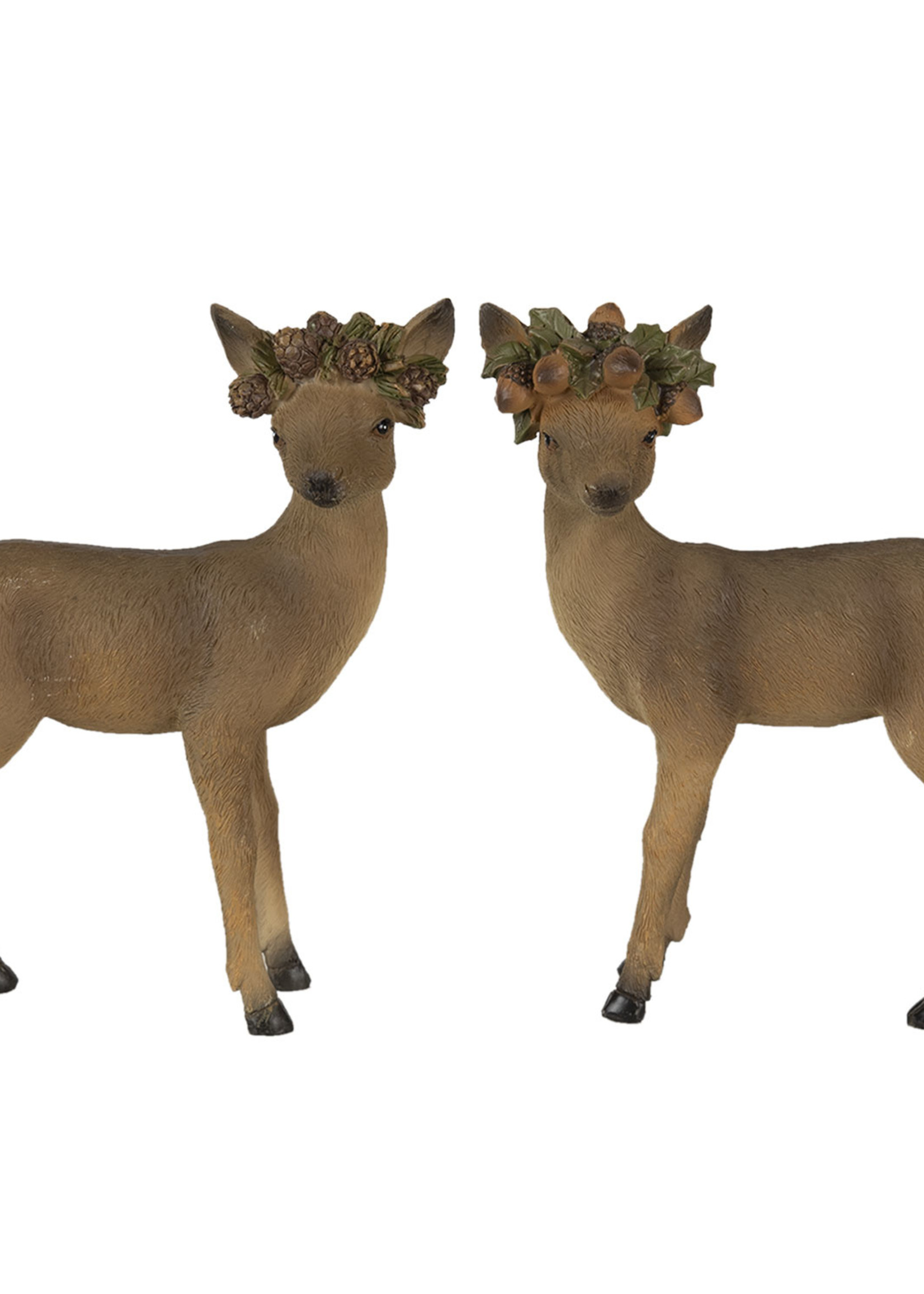 Clayre & Eef Décoration rennes (2)15*8*18 cm 6PR3482