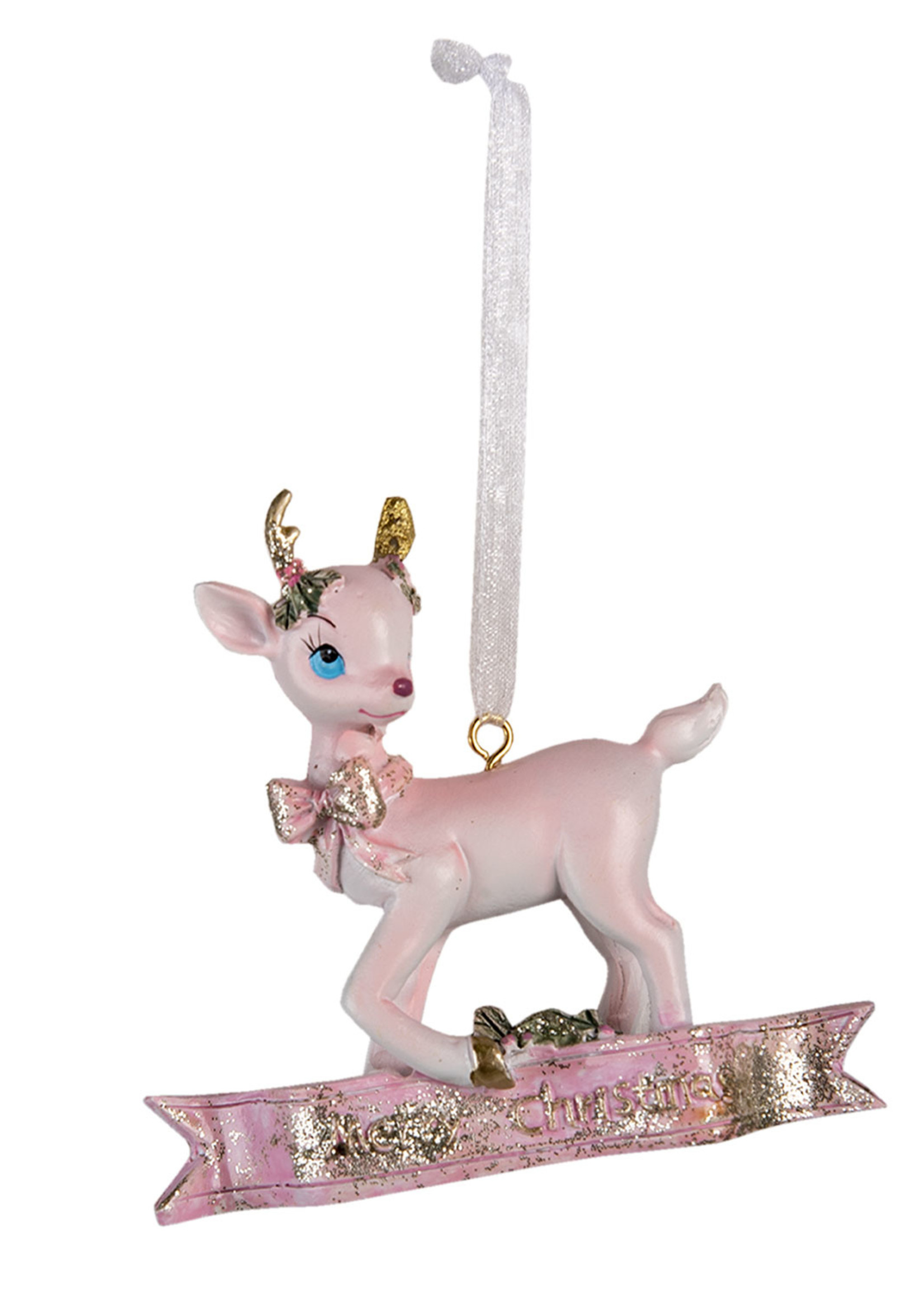 Clayre & Eef Décoration renne pendentif 9*3*9 cm 6PR3485