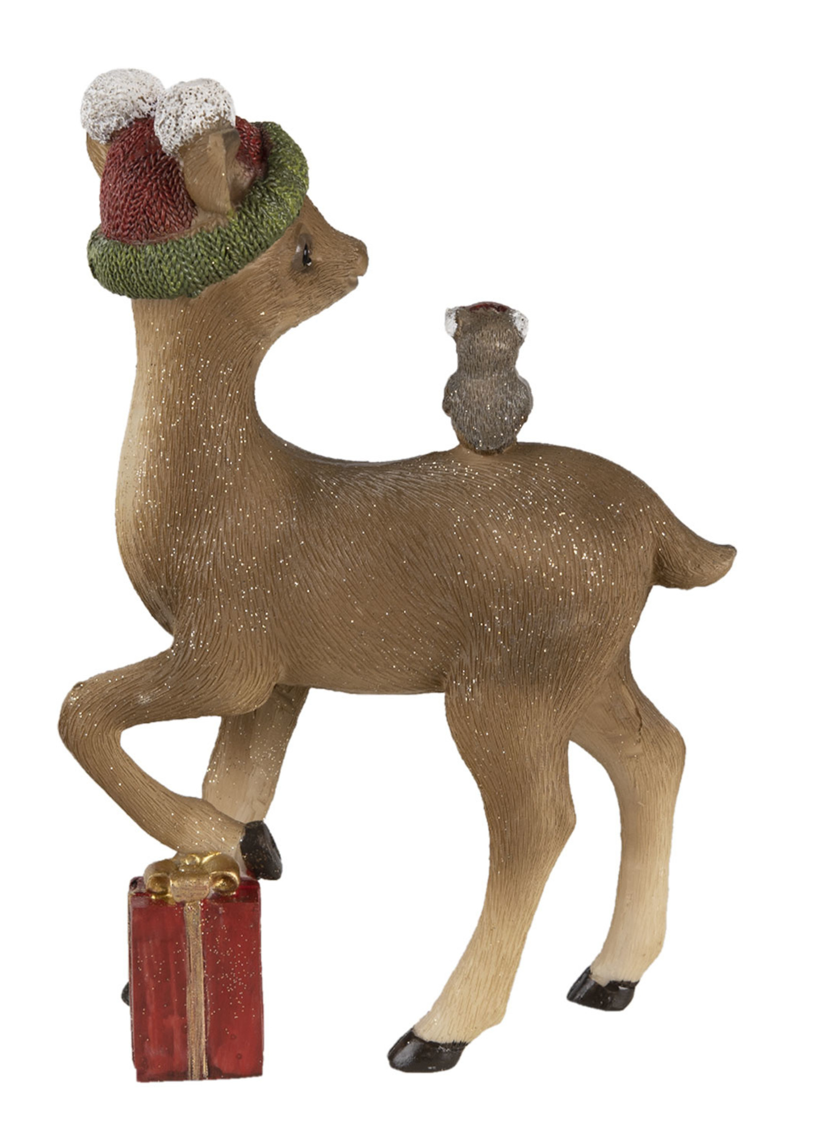 Clayre & Eef Décoration renne 16*8*24 cm 6PR3486