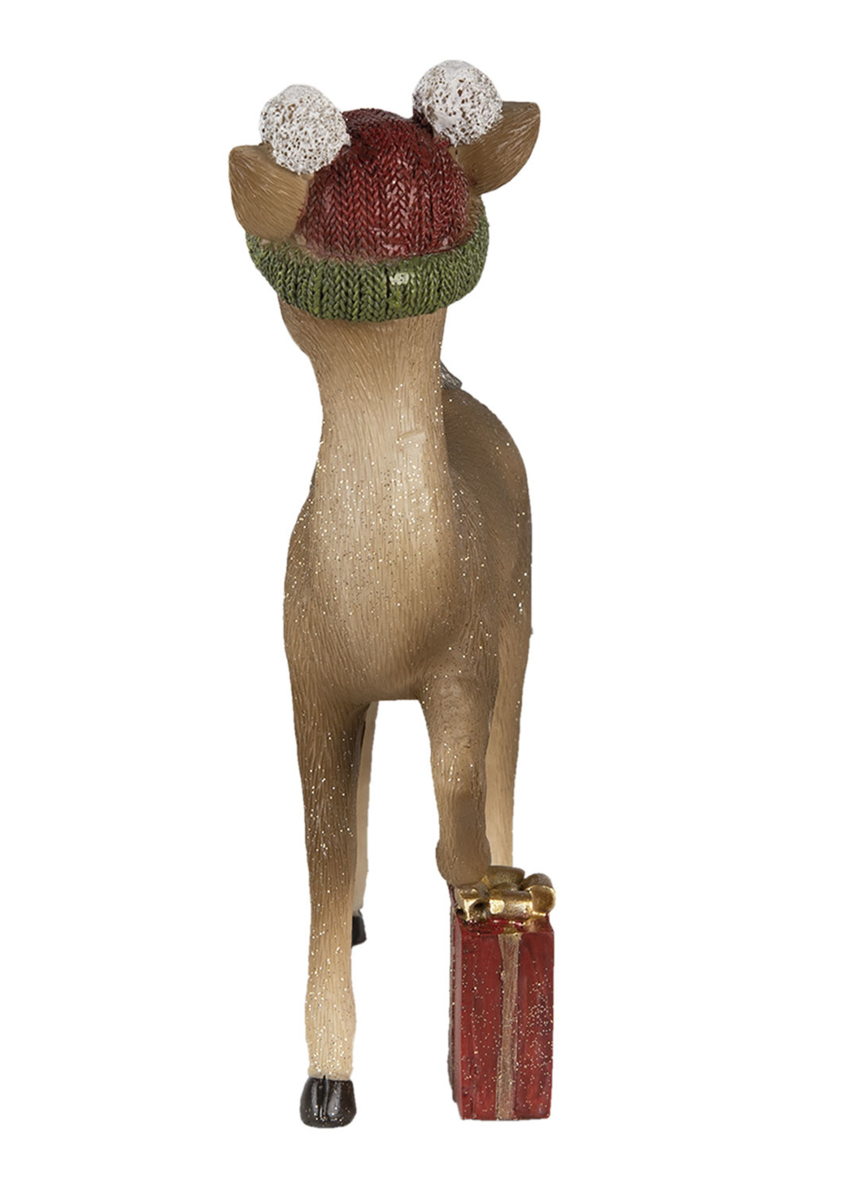 Clayre & Eef Decoratie rendier 16*8*24 cm 6PR3486