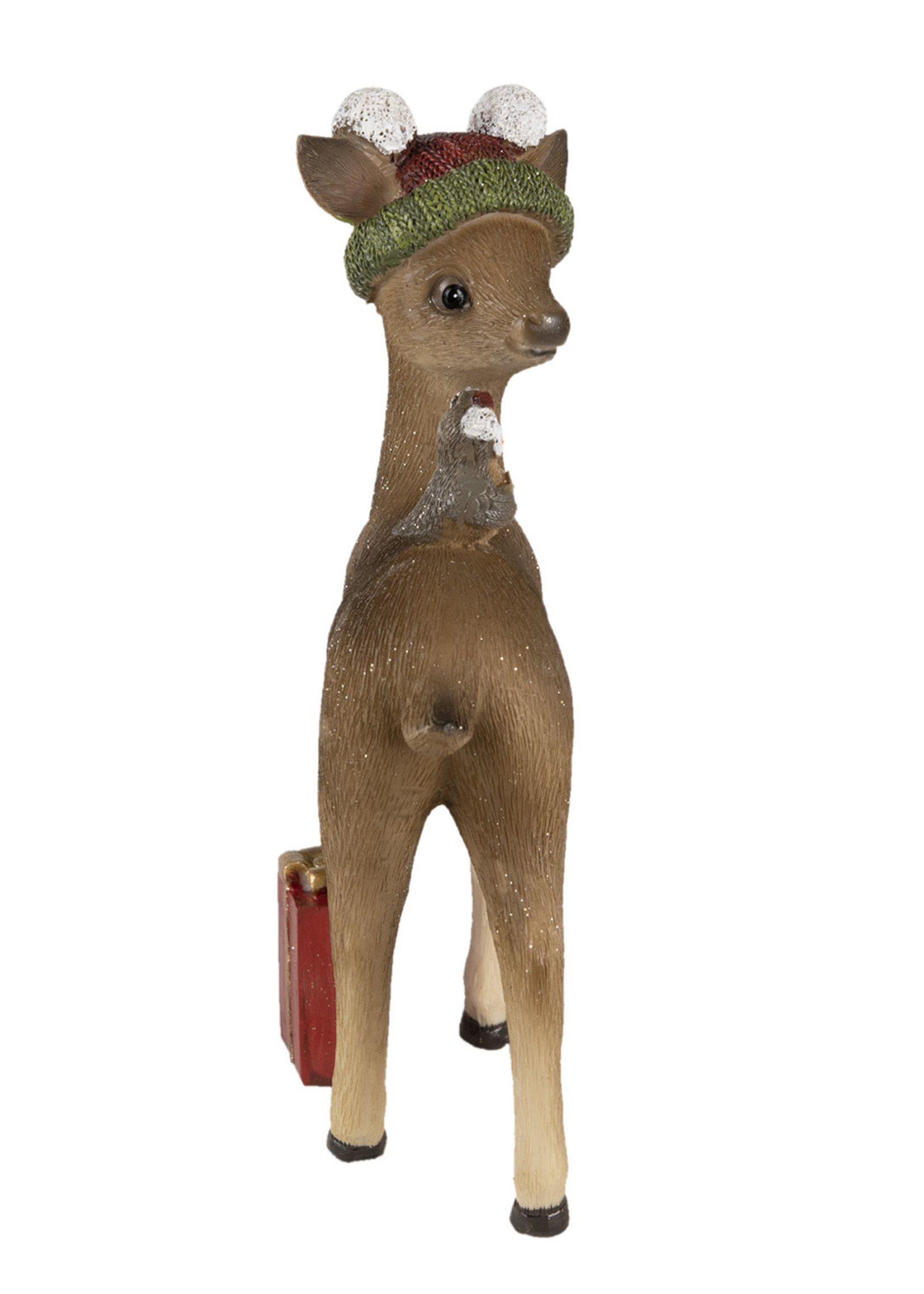 Clayre & Eef Decoratie rendier 16*8*24 cm 6PR3486