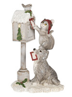 Clayre & Eef Decoratie hond en kat 11*6*17 cm 6PR3488