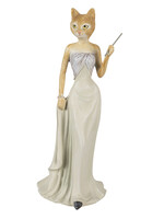 Clayre & Eef Decoratie kat 12*8*23 cm 6PR3499