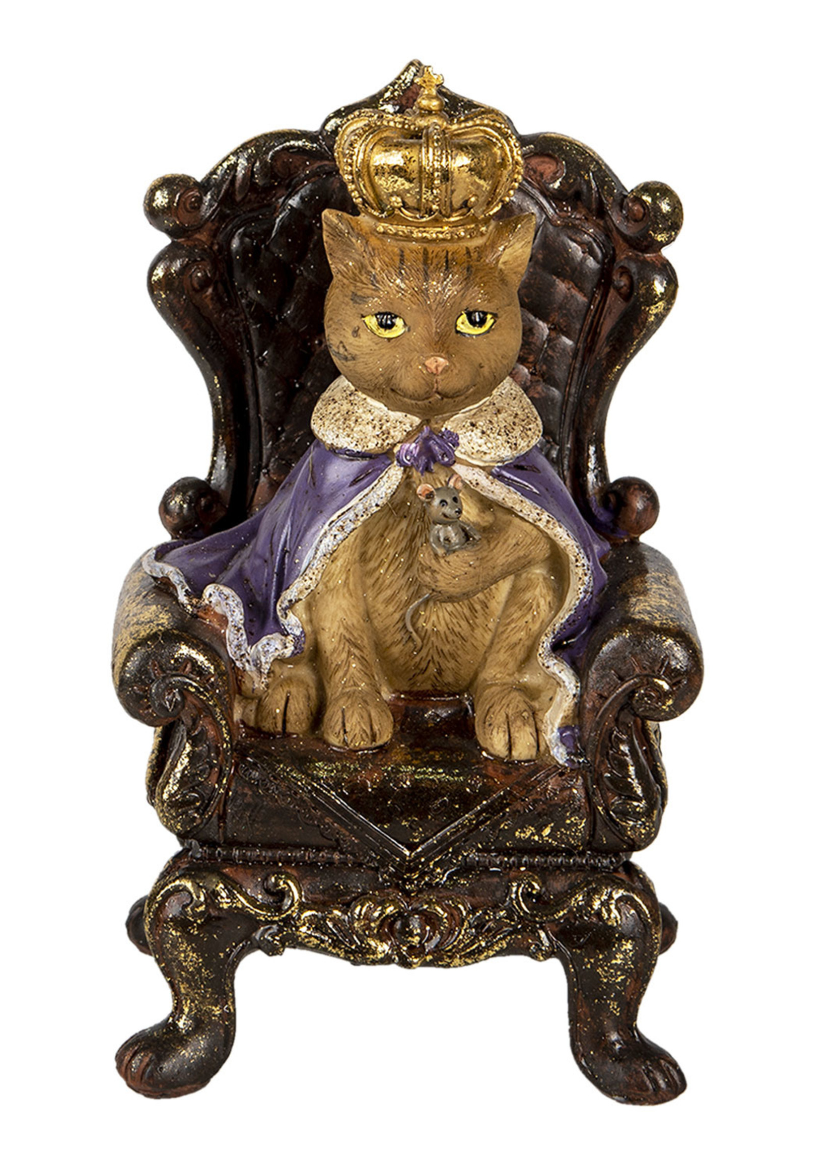 Clayre & Eef Spaarpot kat 12*10*20 cm 6PR4613