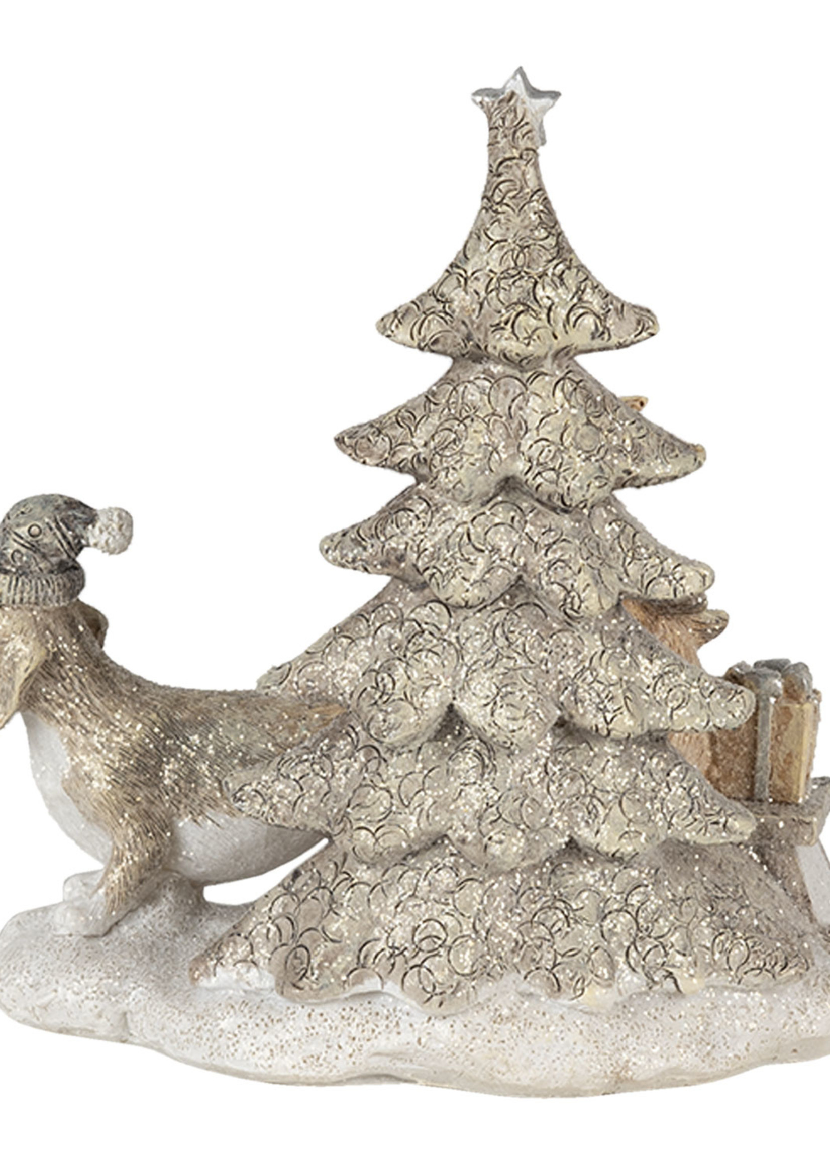 Clayre & Eef Décoration chiens au arbre de Noël LED 16*8*15 cm 6PR4630