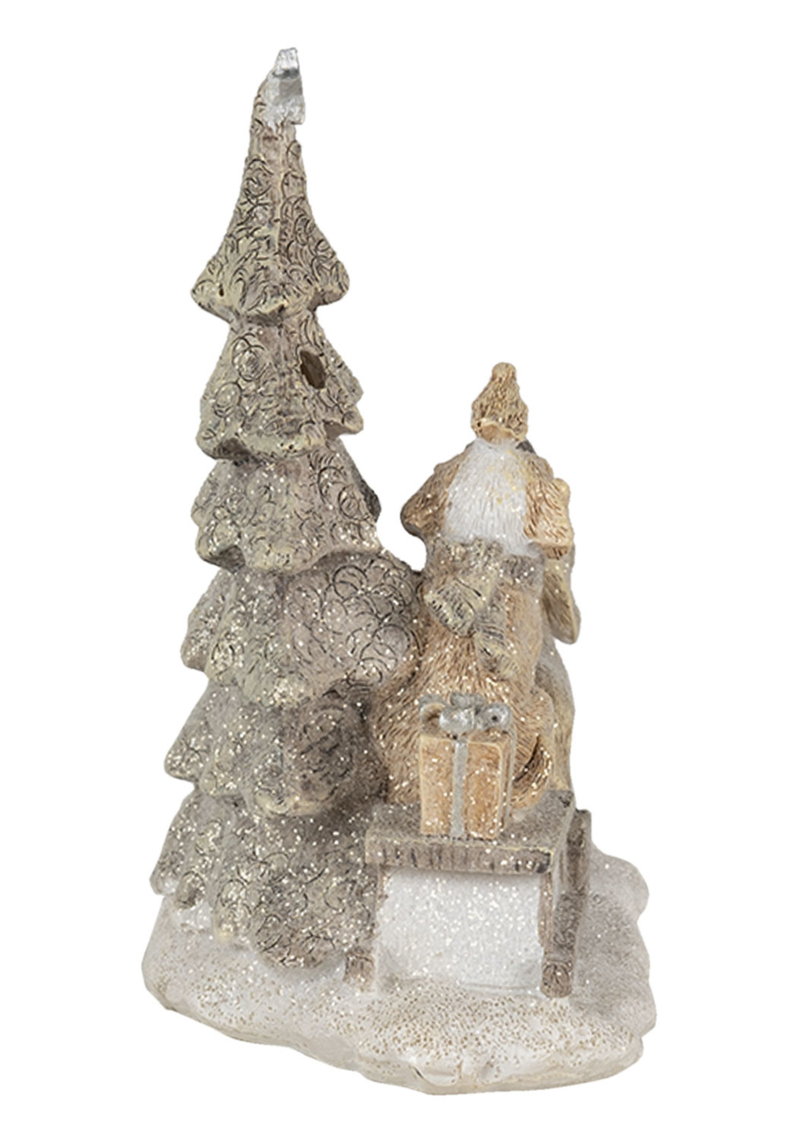 Clayre & Eef Decoratie honden bij kerstboom LED 16*8*15 cm 6PR4630