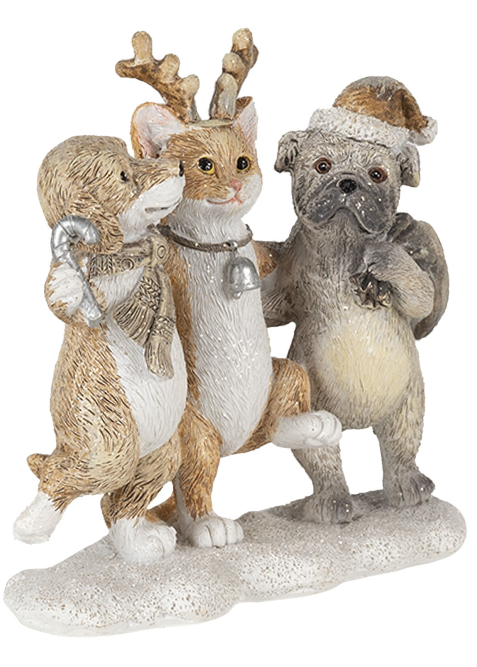 Clayre & Eef Décoration chiens et chat 13*5*12 cm 6PR4633