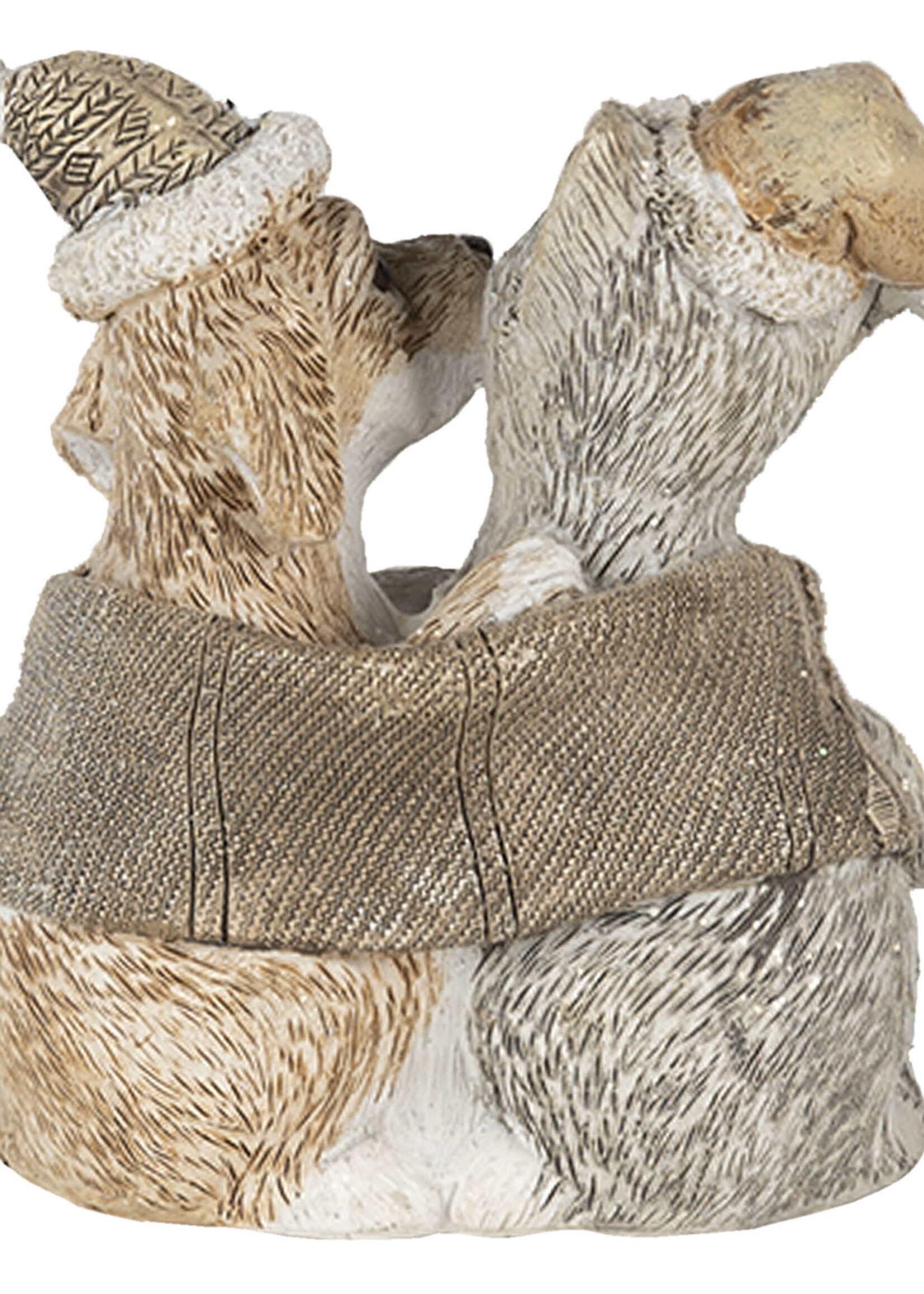 Clayre & Eef Décoration chien et chat 8*5*9 cm 6PR4634