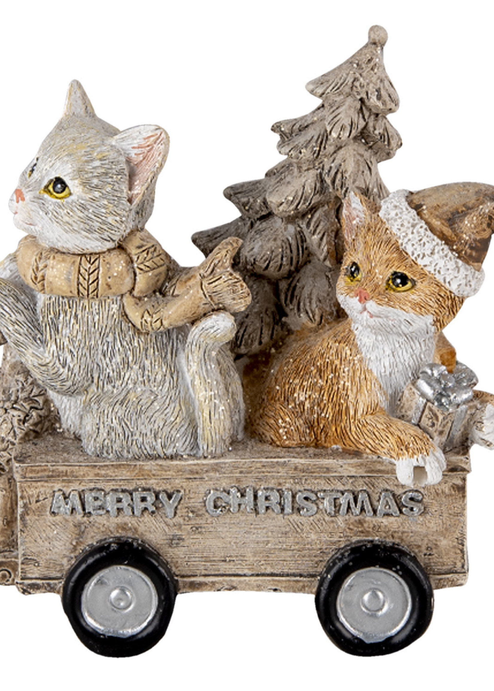 Clayre & Eef Decoratie hond en kat 11*6*11 cm 6PR4635