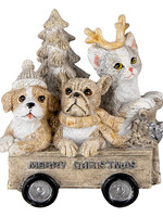 Clayre & Eef Décoration animeaux dans le chariot 9*7*11 cm 6PR4636